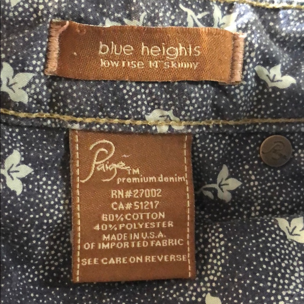 PAIGE Vintage Y2K Blue Heights Low Rise Jeans‎ Dark Wash Size 26 - Picture 6 of 10
